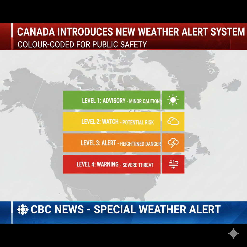 Canada Introduces New Colour-Coded Weather Alert System to Improve Public Safety and Risk Awareness