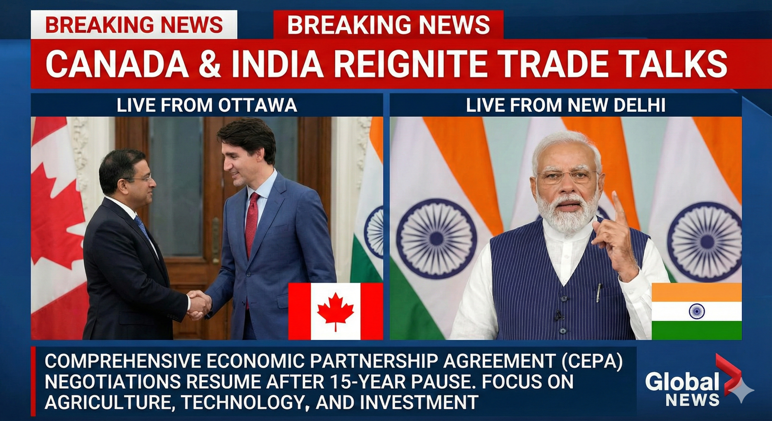Canada and India Reignite Talks on Comprehensive Trade Deal After 15-Year Pause