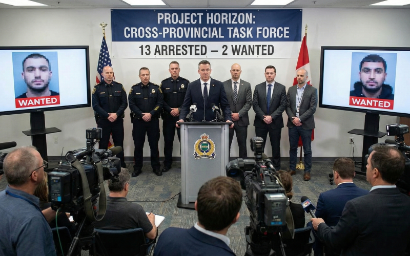 13 Arrested in Major Cross-Provincial Crime Probe as Police Hunt Two Remaining Suspects