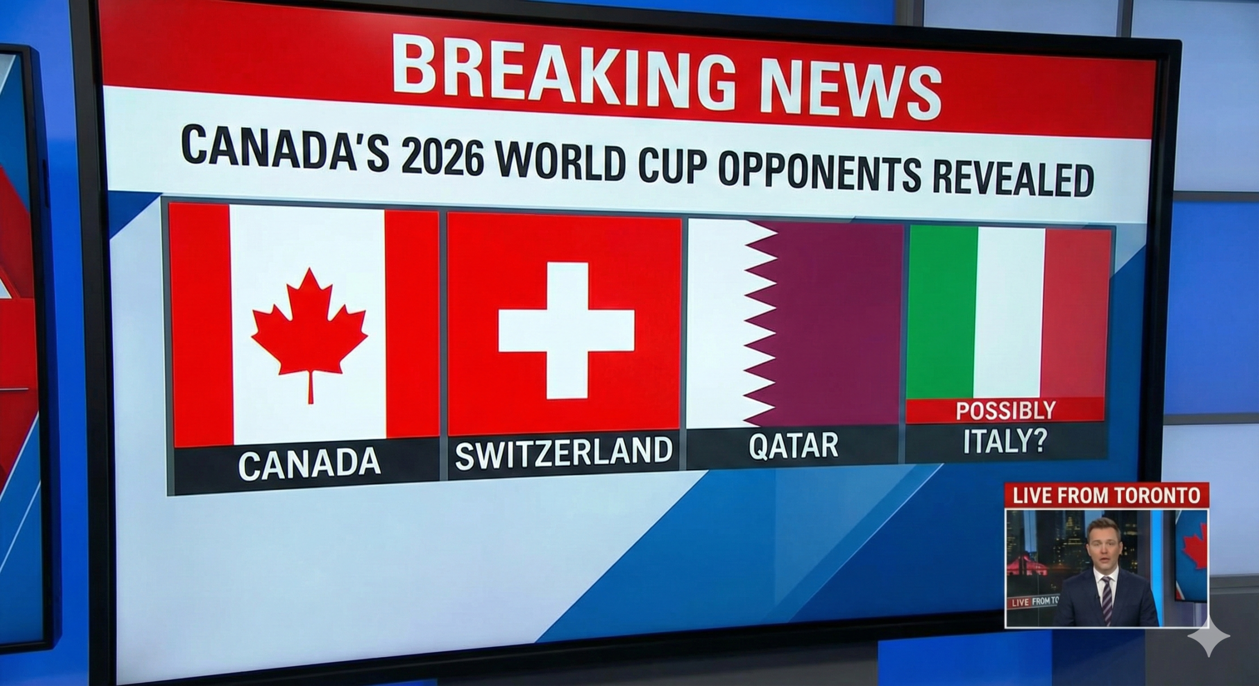 Canadian Men to Face Switzerland, Qatar, and Possibly Italy at the 2026 World Cup