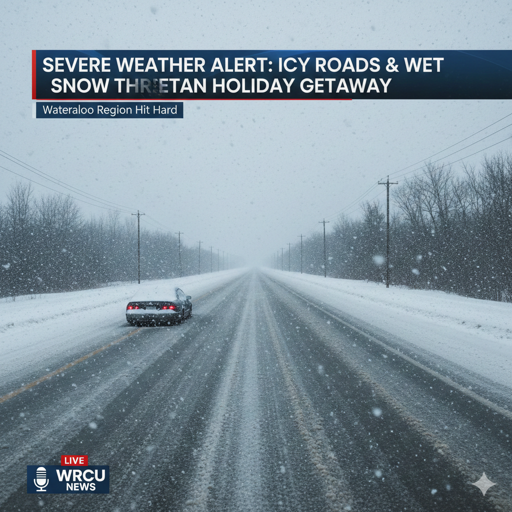 Icy Roads and Wet Snow Threaten Holiday Getaway as Severe Weather Hits Waterloo Region