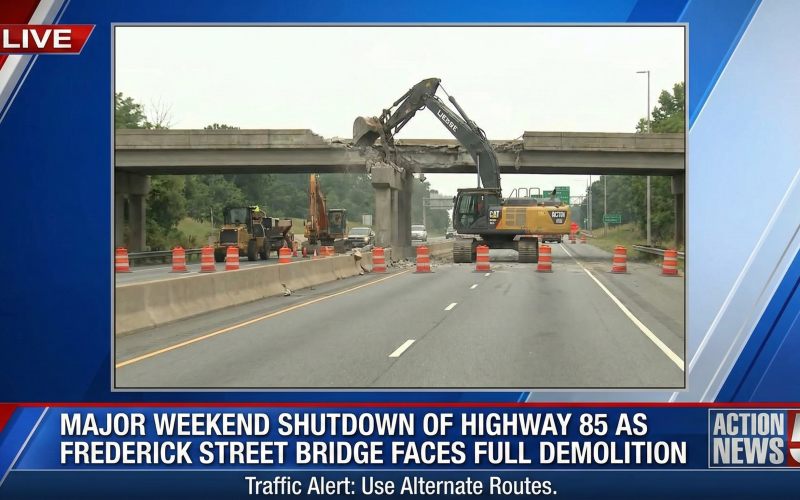 Major Weekend Shutdown of Highway 85 as Frederick Street Bridge Faces Full Demolition