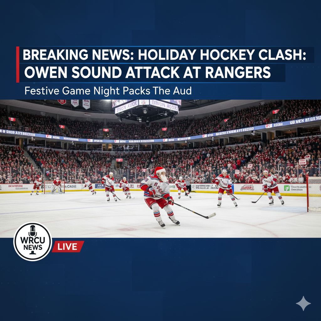 Owen Sound Attack Roll Into Kitchener for Rangers’ Festive Holiday Game at The Aud