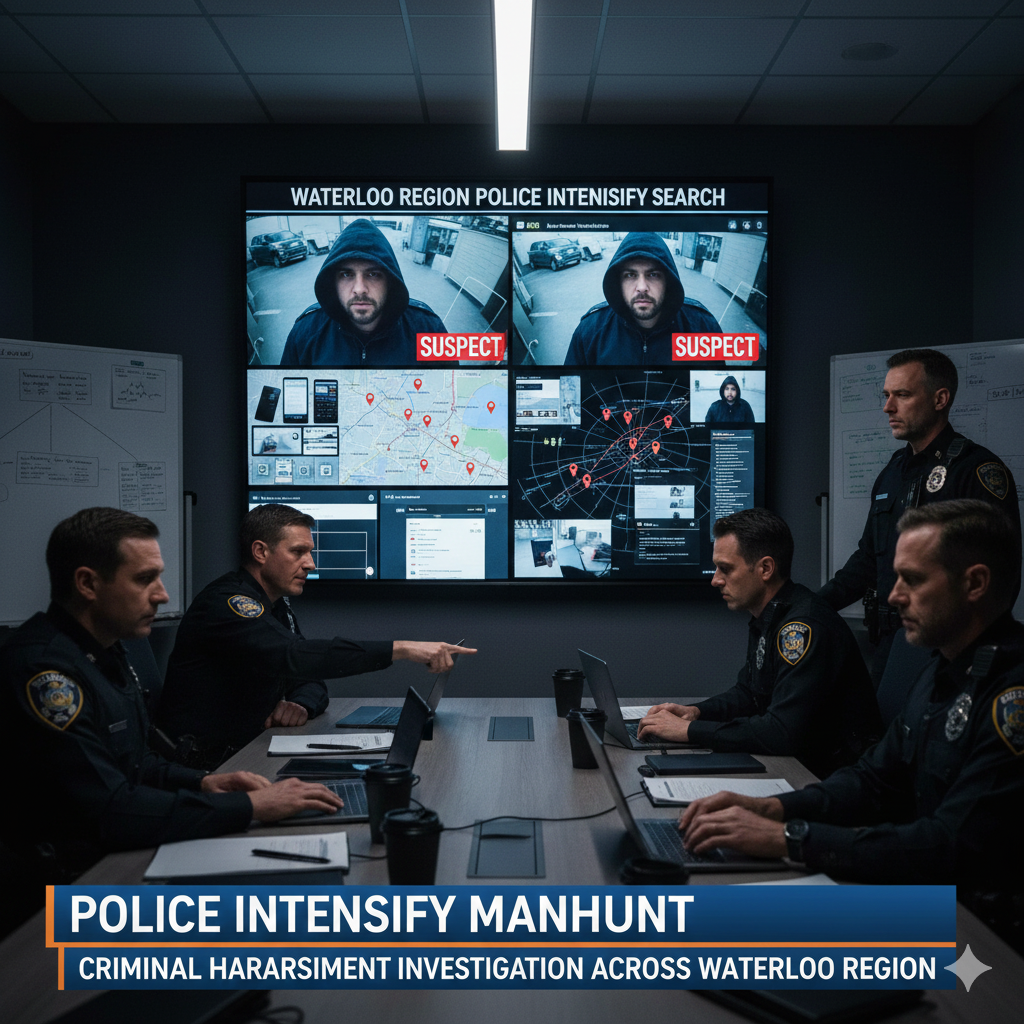 Police Intensify Search for Suspect in Ongoing Criminal Harassment Investigation Across Waterloo Region