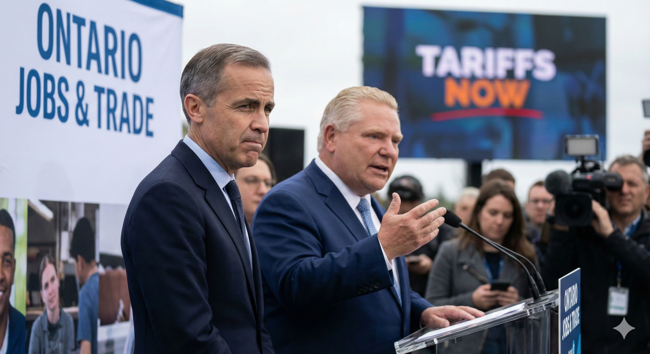 Prime Minister Carney Reacts Uneasily as Ontario Premier Ford Defends Controversial Tariff Advertisement