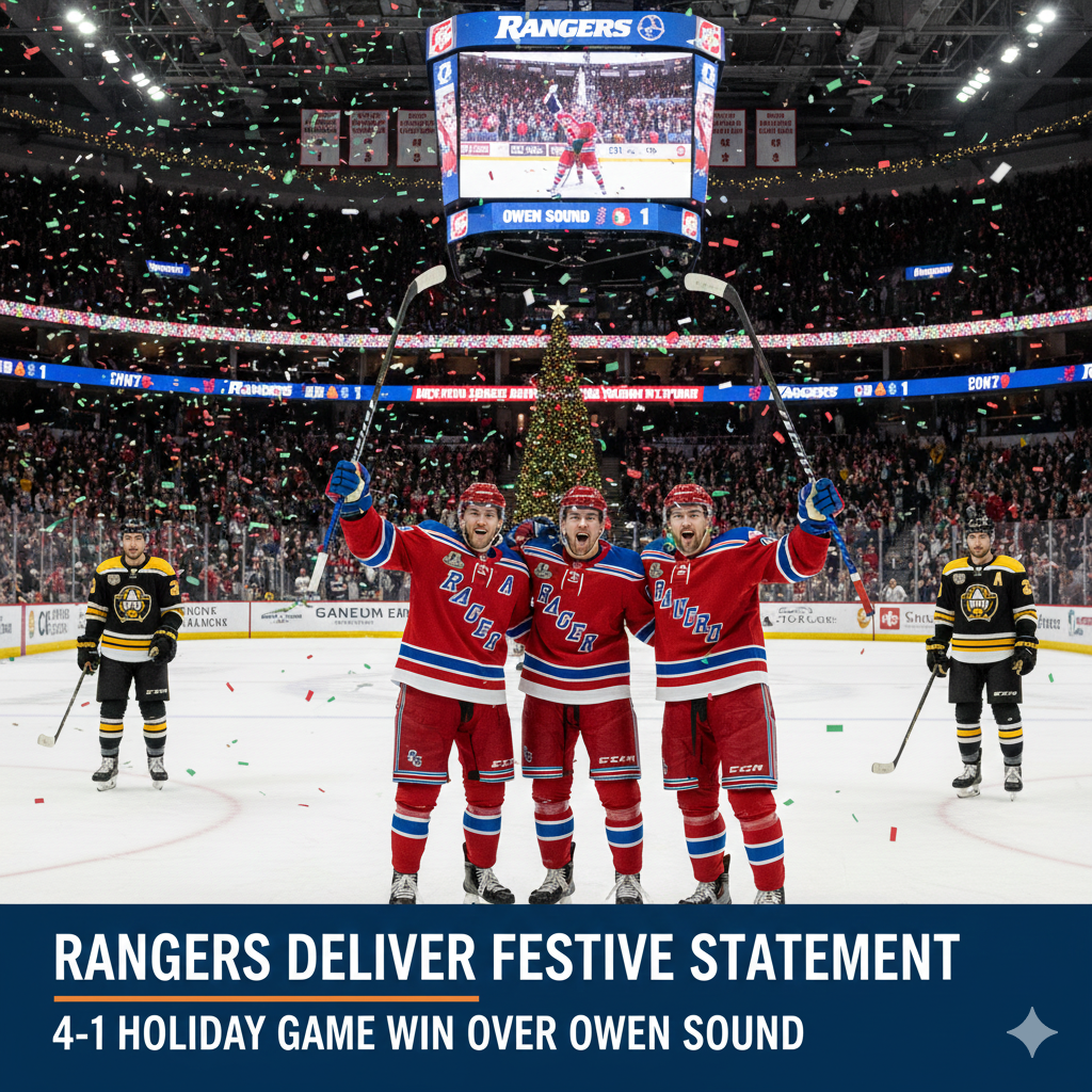 Rangers Deliver Festive Statement With 4–1 Holiday Game Win Over Owen Sound