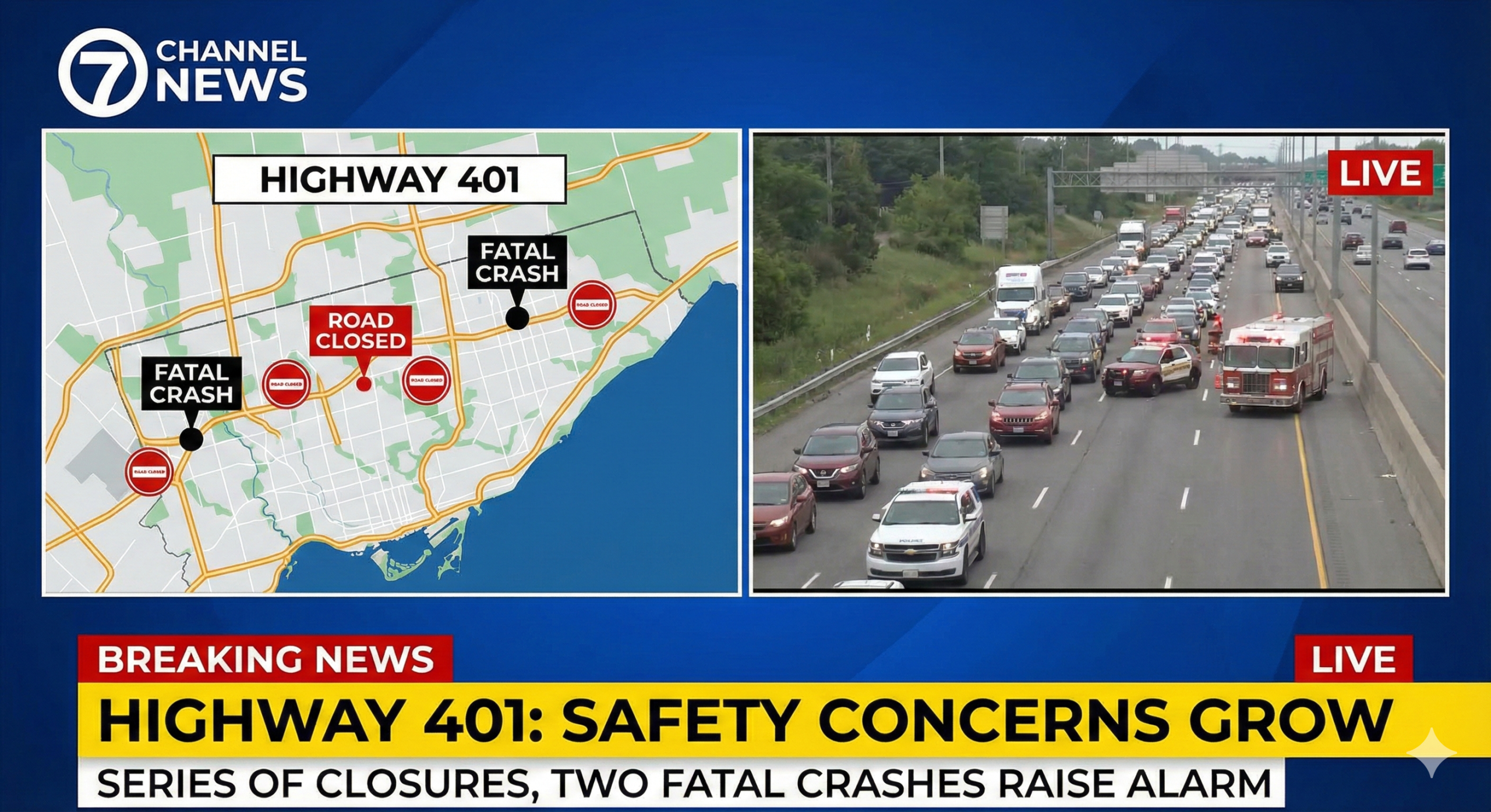 Series of Closures and Two Fatal Crashes Raise Safety Concerns Along a Stretch of Highway 401