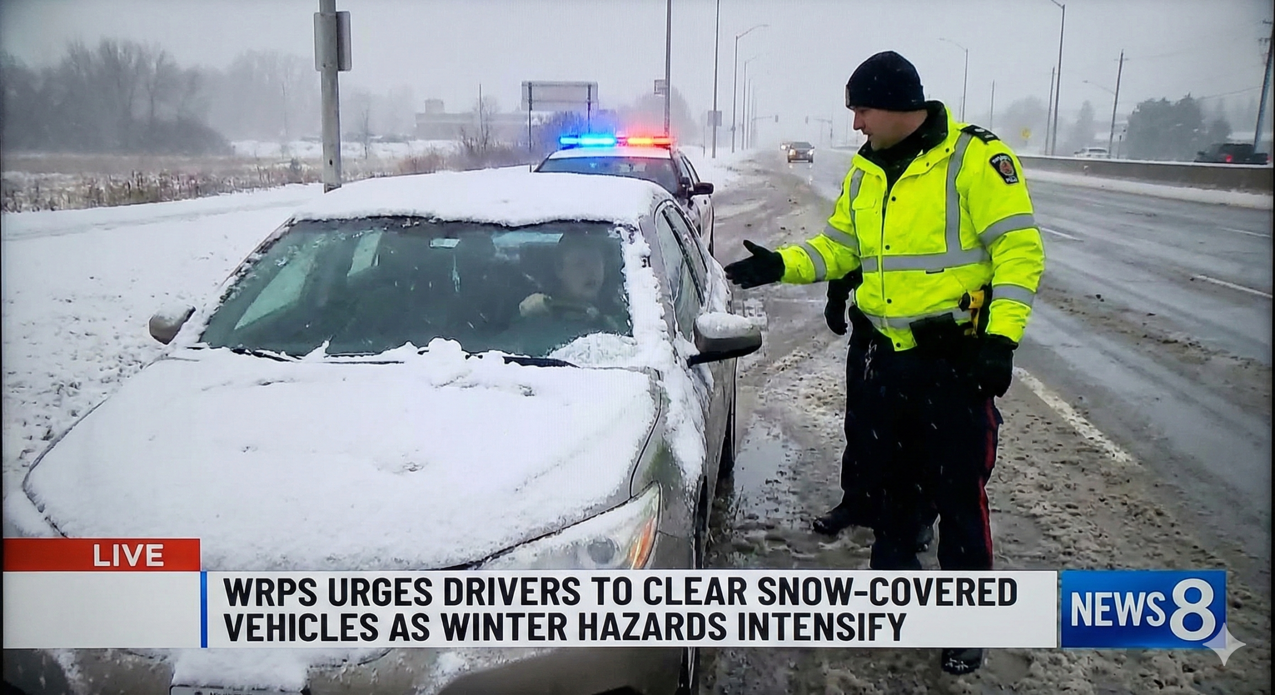 WRPS Urges Drivers to Clear Snow-Covered Vehicles as Winter Hazards Intensify
