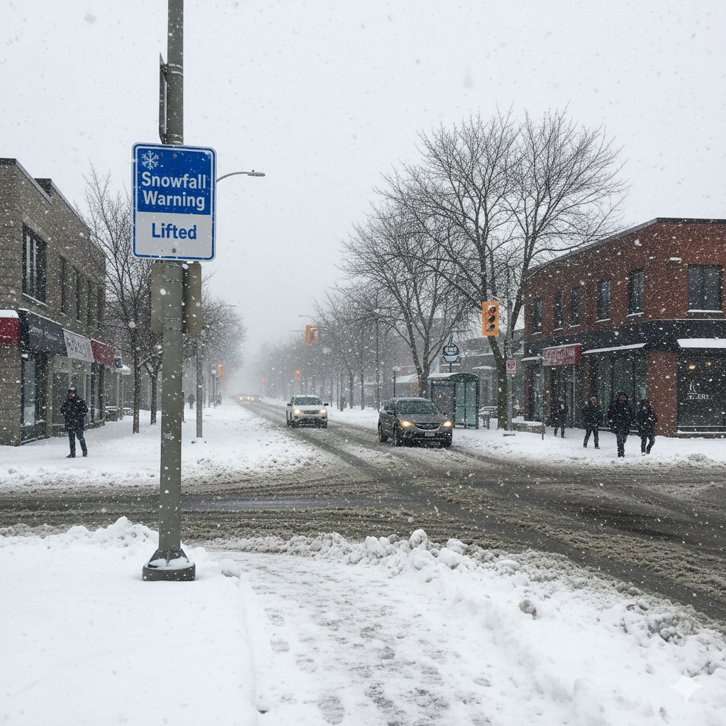 Winter Weather Lingers Across Waterloo Region as Snowfall Warning Lifts