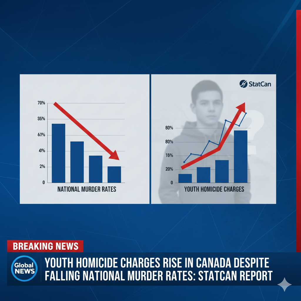 Youth Homicide Charges Rise in Canada Despite Falling National Murder Rates StatCan Report
