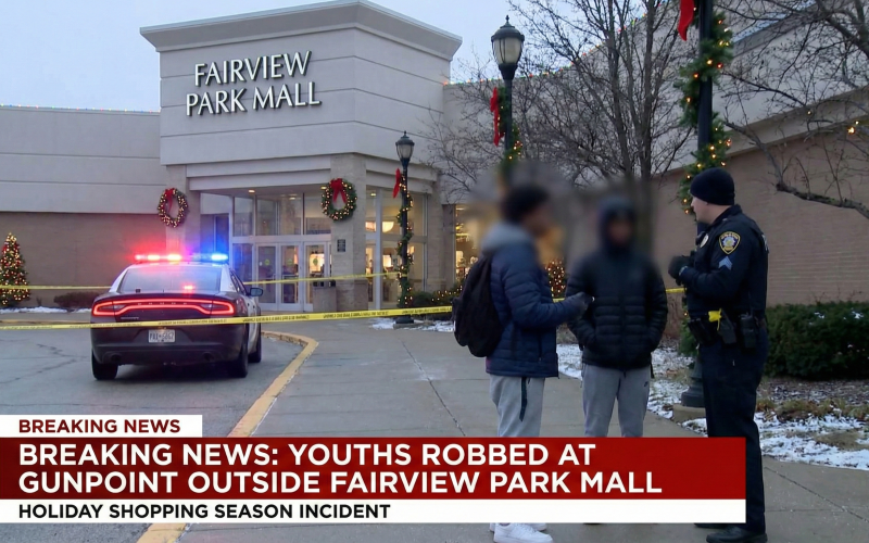 Youths Robbed at Gunpoint Outside Fairview Park Mall During Holiday Shopping Season